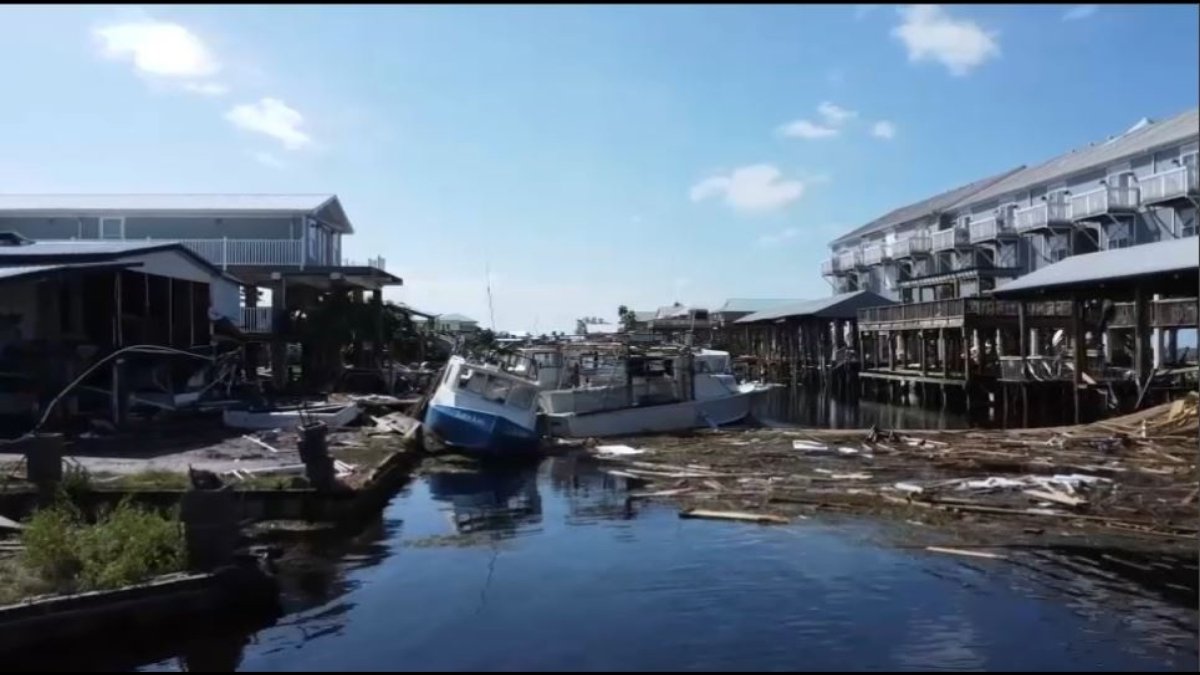 Drone video shows gutted neighborhood in Keaton Beach after Hurricane ...