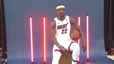 ‘No shenanigans': Jimmy Butler sports simple look on Heat media day