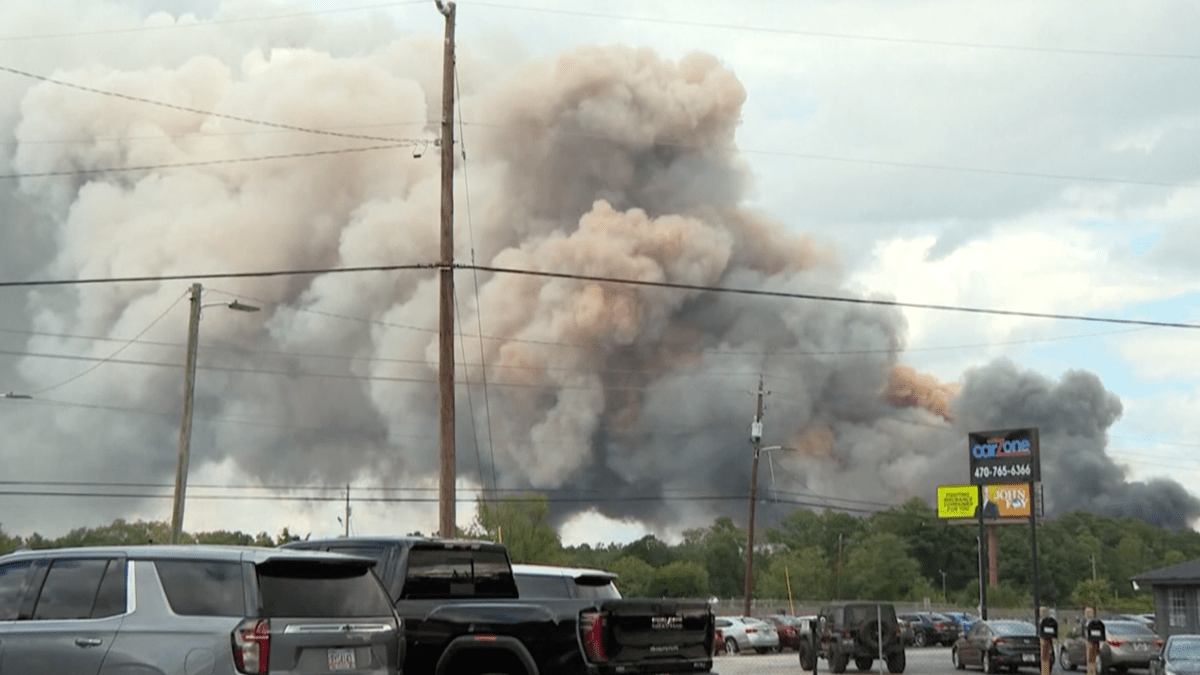 Residents evacuated due to a chemical plant fire near Atlanta NBC 6