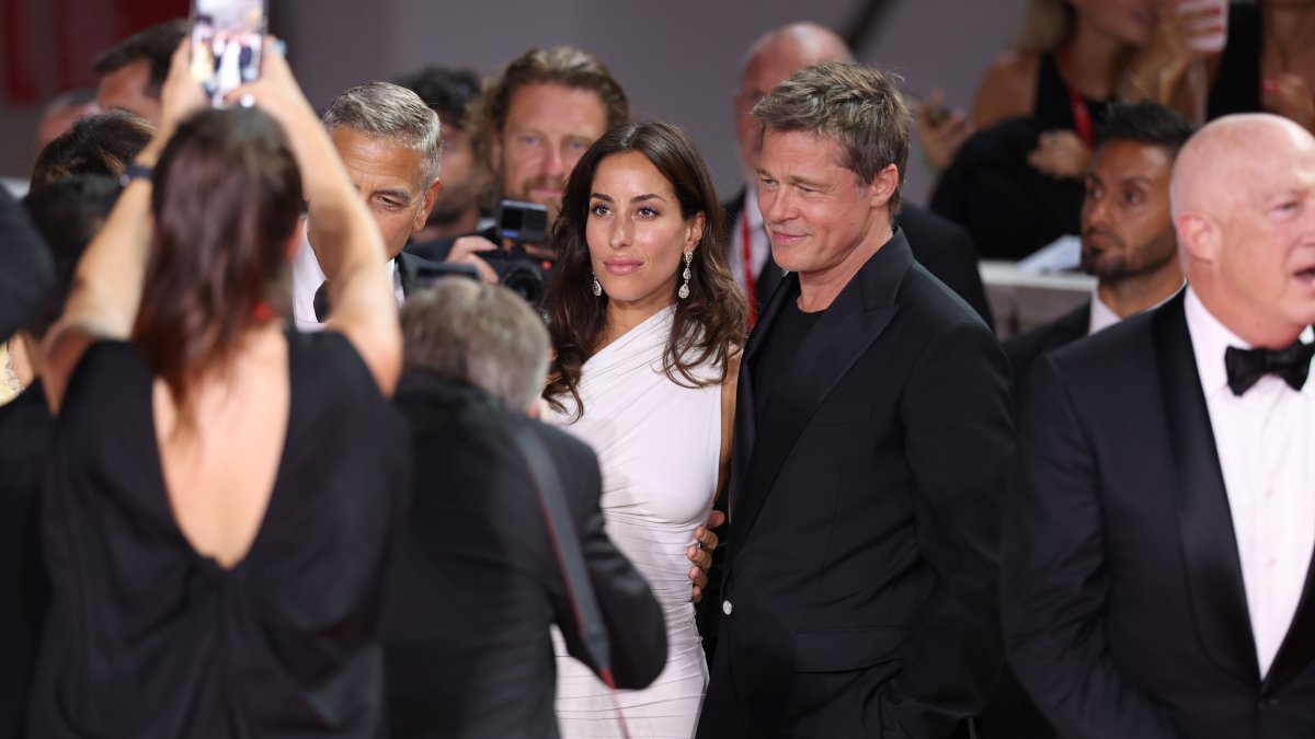 Brad Pitt and girlfriend Ines de Ramon make red carpet debut