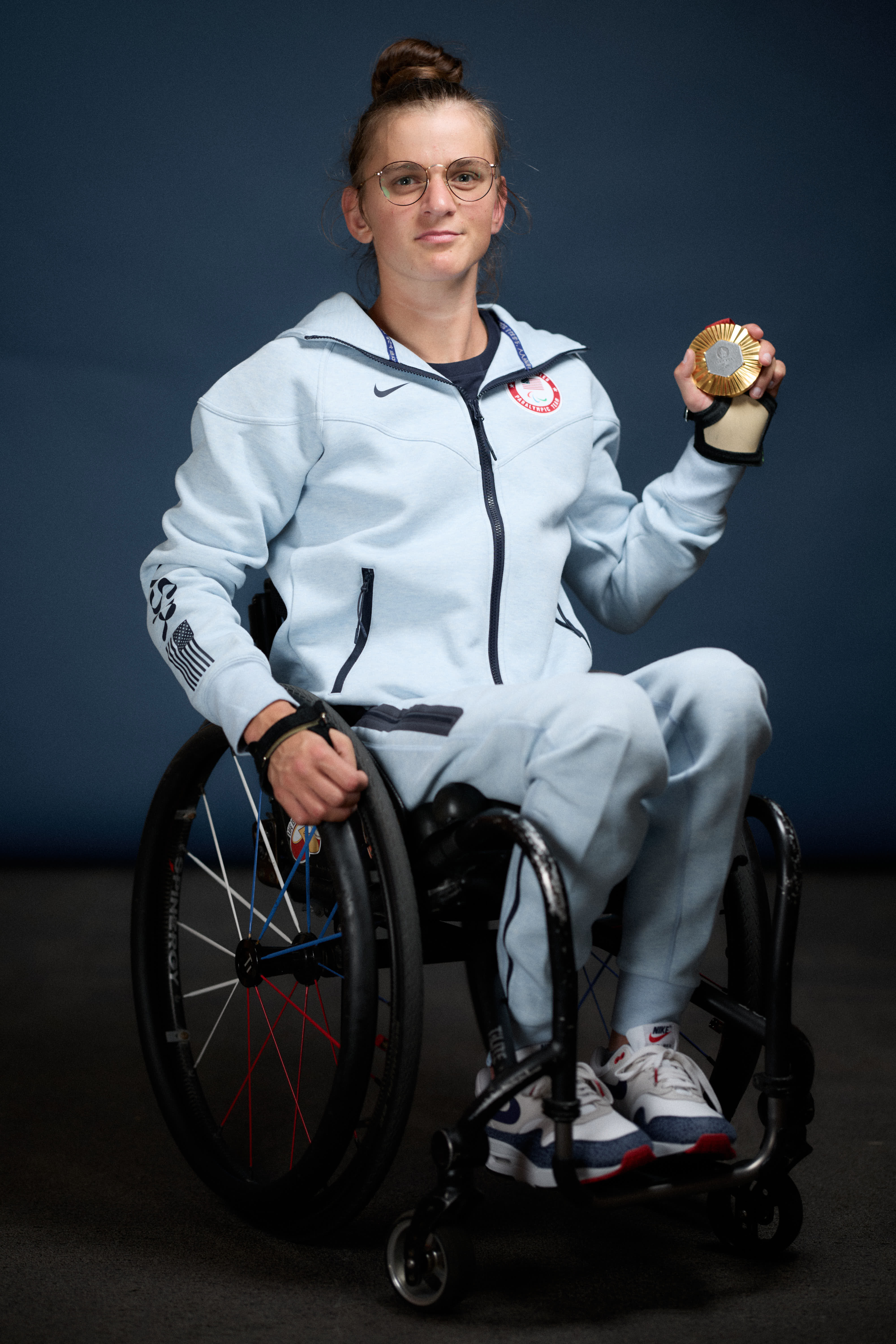 U.S. Paralympian Kate Brim poses for a photo at the USA House at Paralympics Paris 2024 on September 06, 2024 in Paris, France.