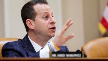 Representative Jared Moskowitz, a Democrat from Florida, during a hearing with the full task force on the assassination attempt of former President Donald J. Trump in Butler, Pennsylvania, on Capitol Hill in Washington, DC, US, on Thursday, Sept. 26, 2024. Secret Service and local law enforcement coordination problems were preventable and remain unaddressed after the first attempted assassination of former President Donald Trump, congressional investigators say. Photographer: Ting Shen/Bloomberg via Getty Images