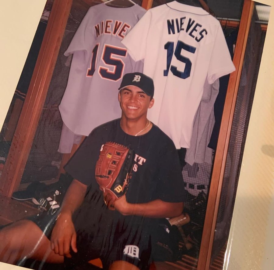 Rafa Nieves after signing with the Detroit Tigers.