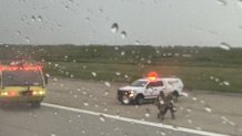 A photo taken from inside a JetBlue plane during an emergency landing in Salina, Kansas, for a headed towards San Diego on Sept. 21, 2024. (Seth Odell)