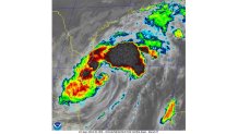 Francine organizing in the Gulf of Mexico Monday night. (NOAA)