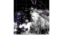 Potential Tropical Cyclone Nine organizing in the Caribbean Monday night. (NOAA)