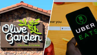 Olive Garden owner Darden Restaurants struck a delivery deal with Uber Technologies.