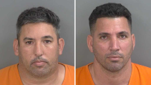 Booking photos of Carlos M. Garcia-Ajete (left), 40, and Nivaldo J. Garcia-Vento (right), 41