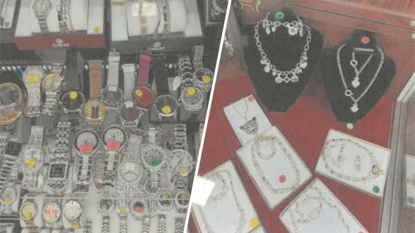 Some of the counterfeit items found in Sharon Jewelry at Lauderhill Mall