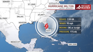 Hurricane Milton at 2 a.m. on Oct. 10, 2024.