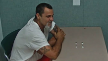 Gustavo Rivero pictured during an interrogation with Miami-Dade Police detectives.