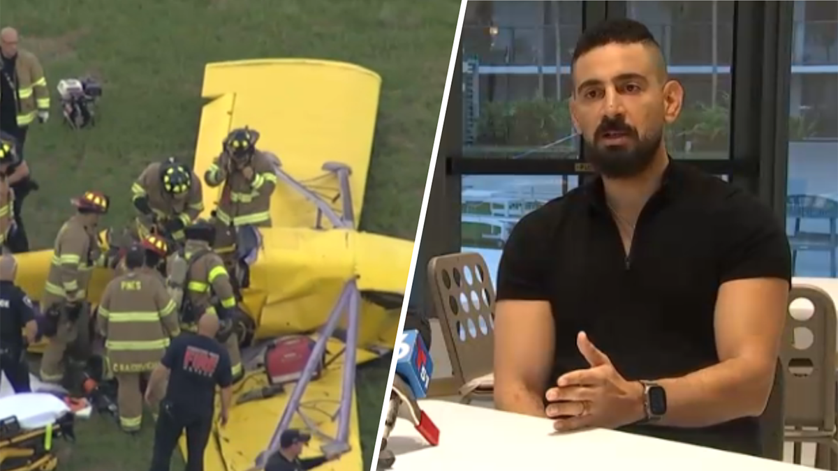 Pilot who survived banner plane crash speaks NBC 6 South Florida