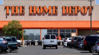 A Home Depot store in Washington, DC, US, on Monday, Aug. 12, 2024. Home Depot Inc. is scheduled to release earnings figures on August 13.