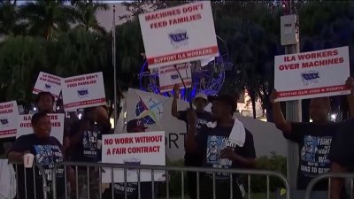 Port workers in South Florida and across the country go on strike