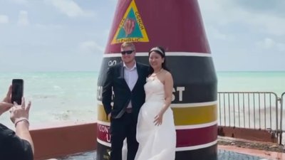 ‘God kind of blessed us and opened up the sky for us': Couple honeymooning in Key West