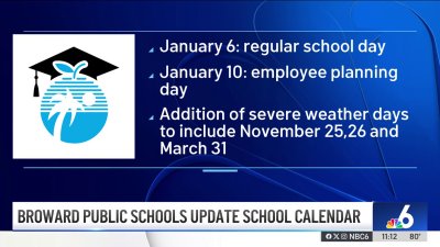 Broward Public Schools updates school calendar after hurricane-related closures