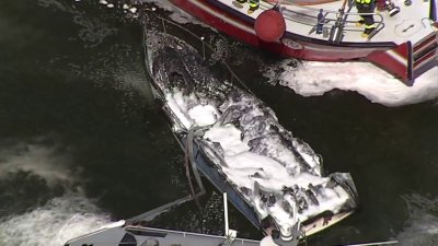 2 hurt in boat fire off Pelican Harbor Marina in North Bay Village