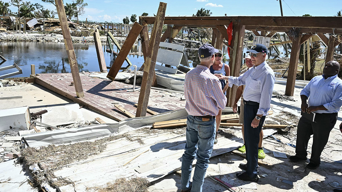 Biden Meets Florida Survivors of Hurricane Helene and Surveys Damage