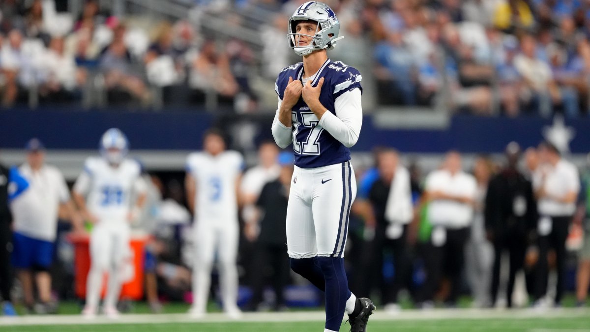 Cowboys kicker Brandon Aubrey misses practice due to jury duty NBC 6