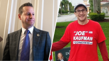 Rep. Jared Moskowitz (left) and Joseph Kaufman (right).