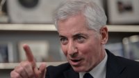 Bill Ackman, CEO of Pershing Square Capital Management, speaks during an interview for an episode of “The David Rubenstein Show: Peer-to-Peer Conversations” in New York on Nov. 28, 2023.