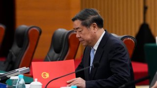 GUANGZHOU, CHINA – APRIL 6: Chinese Vice Premier He Lifeng prepares for a meeting with U.S. Treasury Secretary Janet Yellen on April 6, 2024 in Guangzhou, China. 