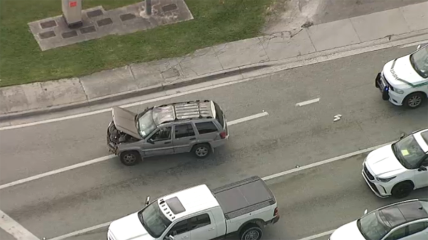 A man was somehow run over by his own SUV after he stopped to see what what was wrong with it in southwest Miami-Dade.