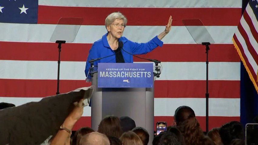 Sen. Elizabeth Warren speaking at an event.