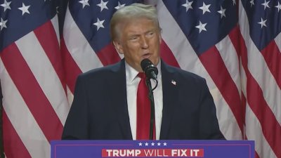 Trump addresses supporters after winning a series of swing states