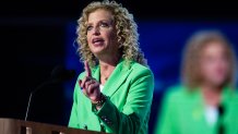 UNITED STATES - AUGUST 21: Rep. Debbie Wasserman Schultz, D-Fla., speaks on the third night of the Democratic National Convention at the United Center in Chicago, Ill., on Wednesday, August 21, 2024.