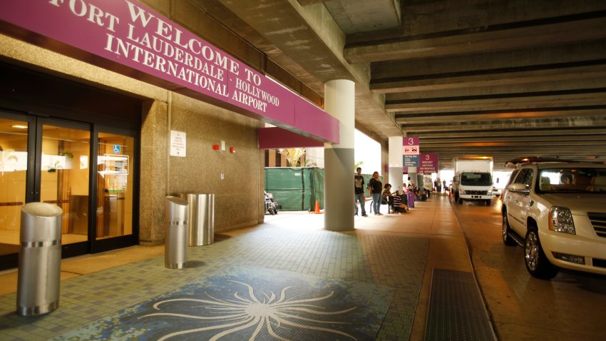 Sign welcoming travelers to Ft. Lauderdale – Hollywood International Airport. The sign, located at the baggage pick up area, is viewable to traffic. (Photo by Najlah Feanny/Corbis via Getty Images)