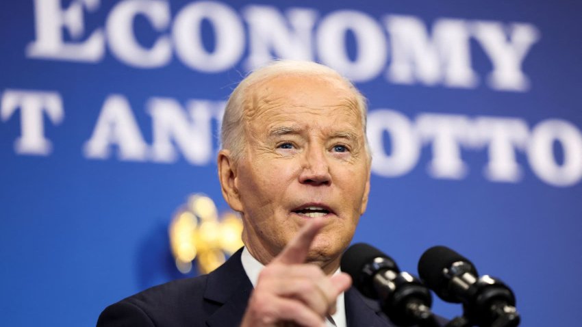 U.S. President Joe Biden delivers remarks on the economy at the Brookings Institution in Washington, DC, U.S. December 10, 2024. 