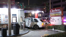 Police said a suspect crashed a stolen Rolls Royce into a Checkers in Fort Lauderdale on Dec. 11, 2024.
