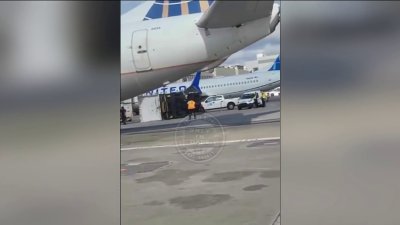 United plane hits box truck on Miami International Airport tarmac