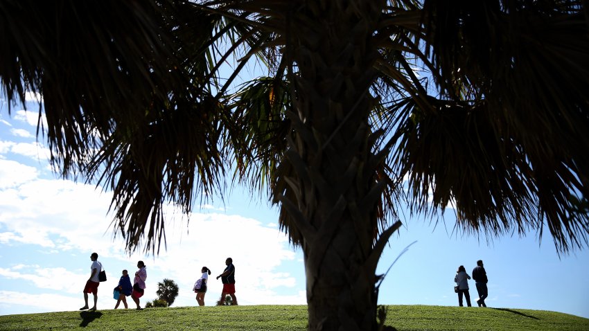 MIAMI, FL – JANUARY 03:  People enjoy the sun and warm weather on January 3, 2014 in Miami, Florida.  The population in the state of Florida will surpass New York state soon to become the nation’s third-most populous state.  (Photo by Joe Raedle/Getty Images)