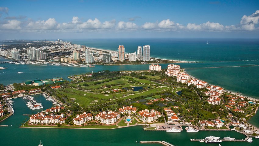 Fisher Island, Miami, Florida, has one of the highest per capita incomes in the US