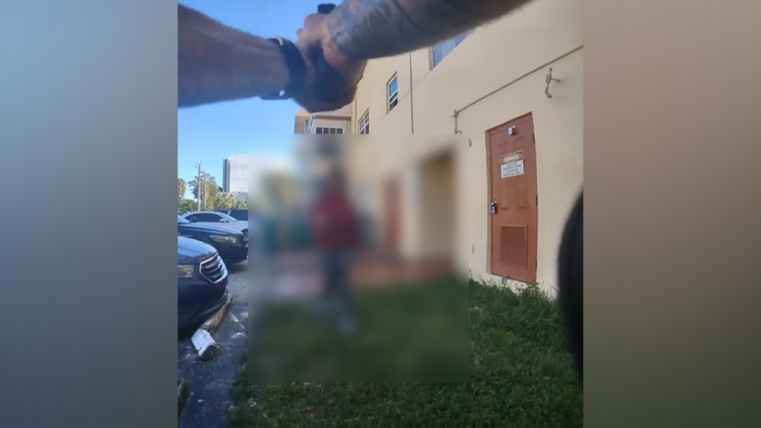 This bodycam video provided by Lauderhill police has been blurred to obscure the woman’s face. NBC6 has also stopped the video before the fatal shots are fired, but allowed the audio to continue.