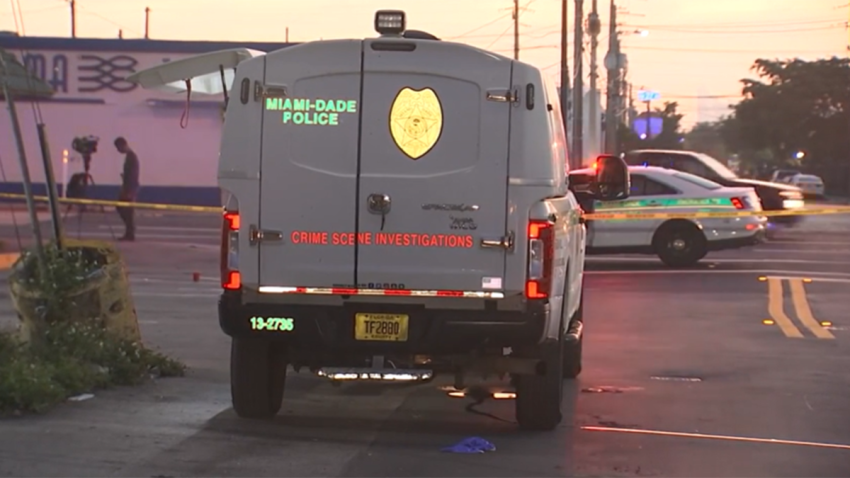 Police respond after a 10-year-old girl was killed by a stray bullet in northwest Miami-Dade on Jan. 1, 2025.