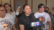 Ariana Reyes speaks with reporters in Miami-Dade.