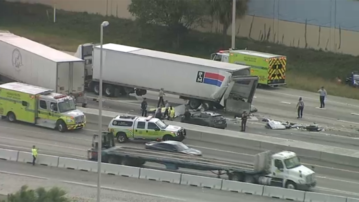 Fatal crash involving tractor-trailers on the Turnpike in Miami-Dade ...