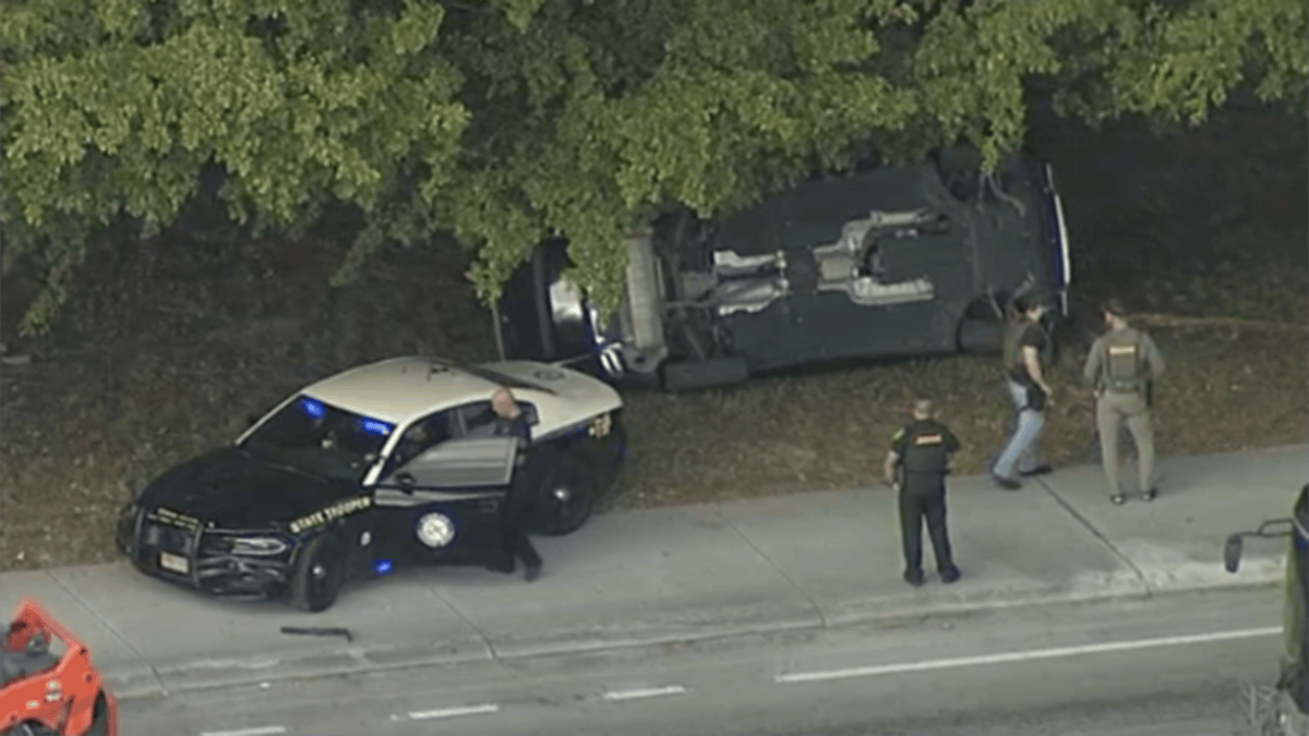 Chase involving FHP, BSO ends in PIT maneuver and rollover crash – NBC ...