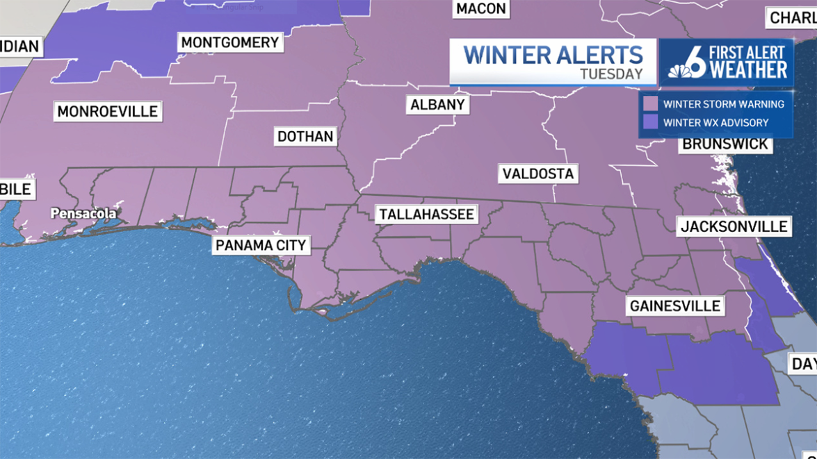 Historic winter storm dumps snow in Florida Panhandle – NBC 6 South Florida