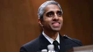 US Surgeon General Vivek Murthy testifies before the Senate Finance Committee on youth mental health, on Capitol Hill in Washington, DC, February 8, 2022.