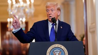 U.S. President Donald Trump speaks during an event to sign the Laken Riley Act, at the White House in Washington on Jan. 29, 2025.