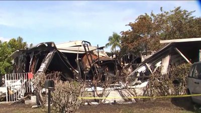 Fire destroys mobile home in Davie, leaves 3 pets dead