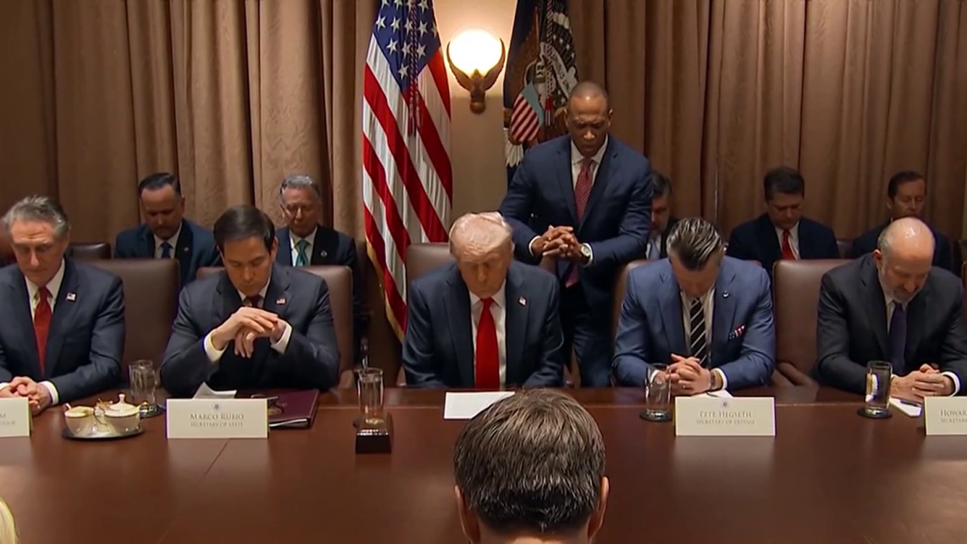 President Trump holds first cabinet meeting, with Elon Musk attending