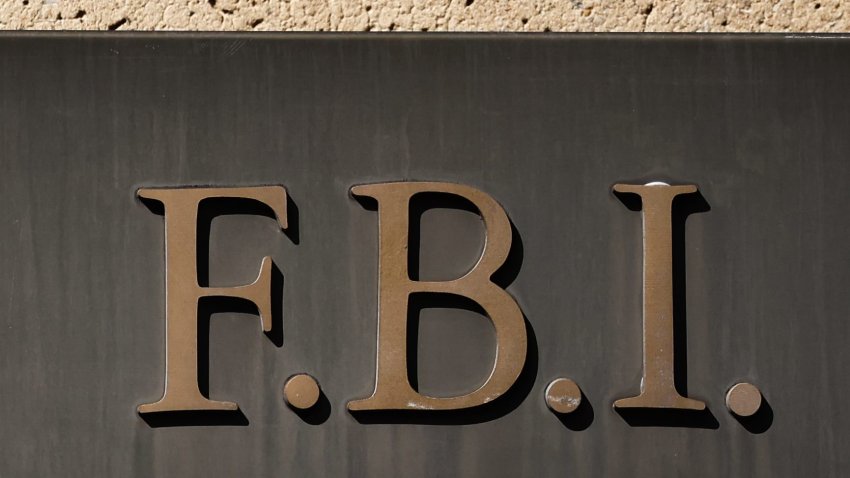 FBI sign is seen on the headquarters building