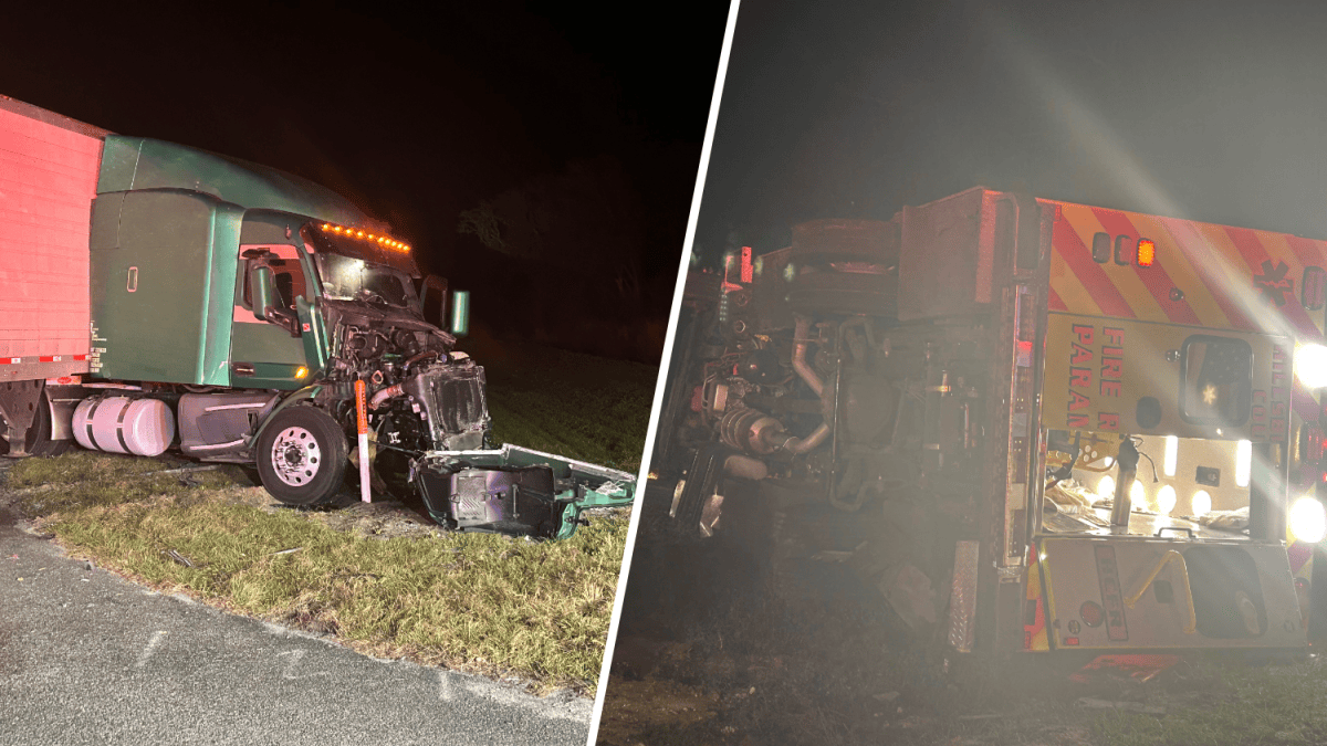 Patient killed after ambulance drives into path of semi-truck – NBC 6 ...