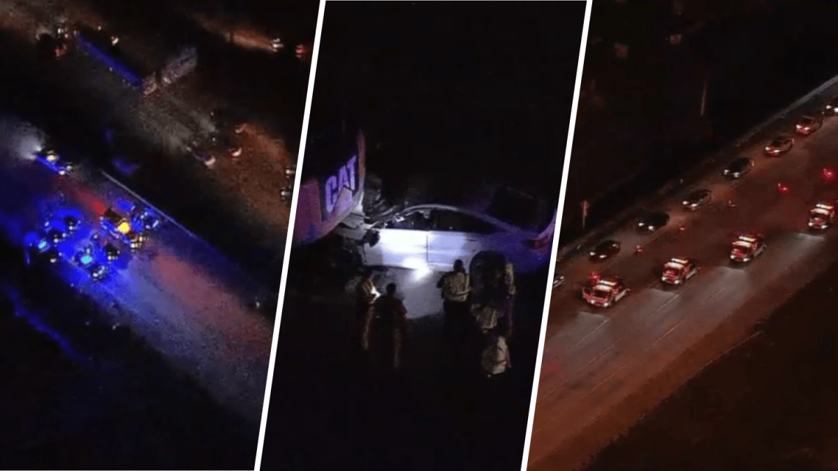 Driver killed after crashing into excavator on I-95 in Miami-Dade – NBC ...