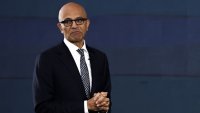 Microsoft CEO Satya Nadella speaks at the Microsoft Build AI Day event in Bangkok, Thailand, on May 1, 2024.